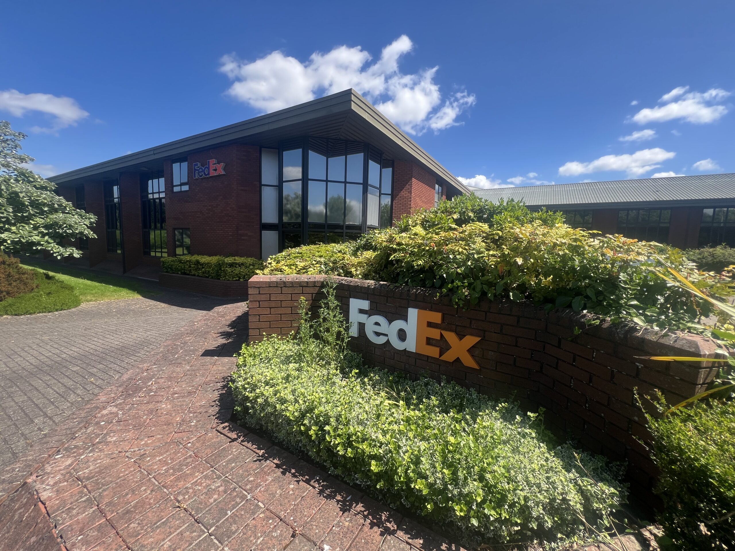 Fed Ex Exterior Building View, used for a project showcase of Squared Circle