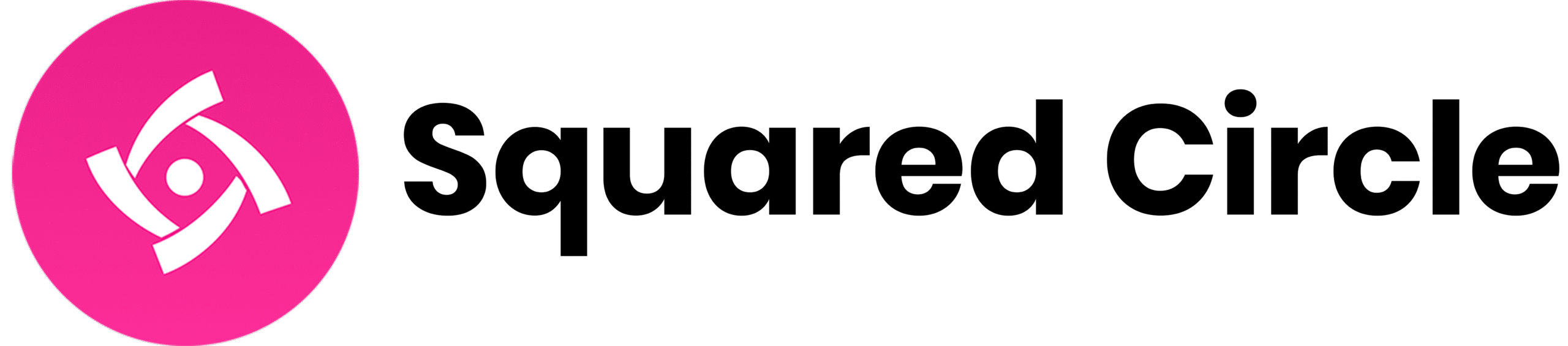 Squared Circle Logo Black With Text Horizontal