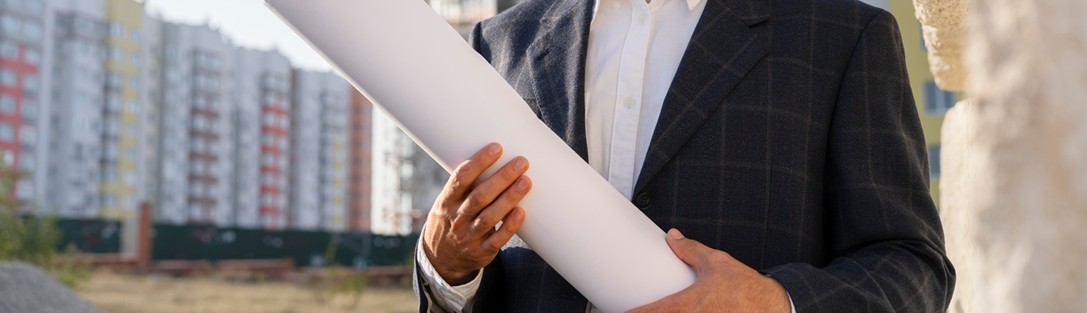 A person holding a rolled paper