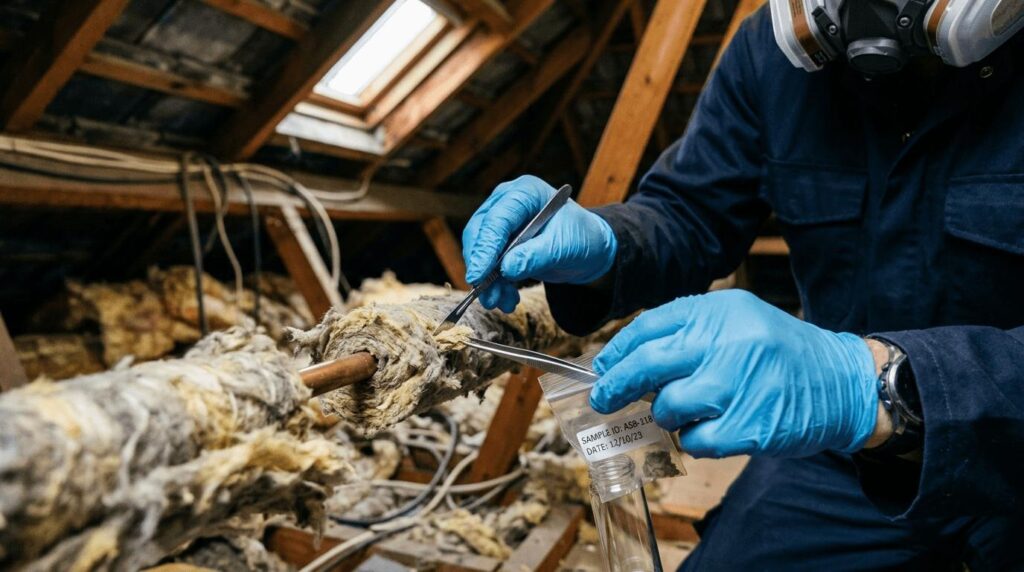 asbestos survey inspection in UK loft space
